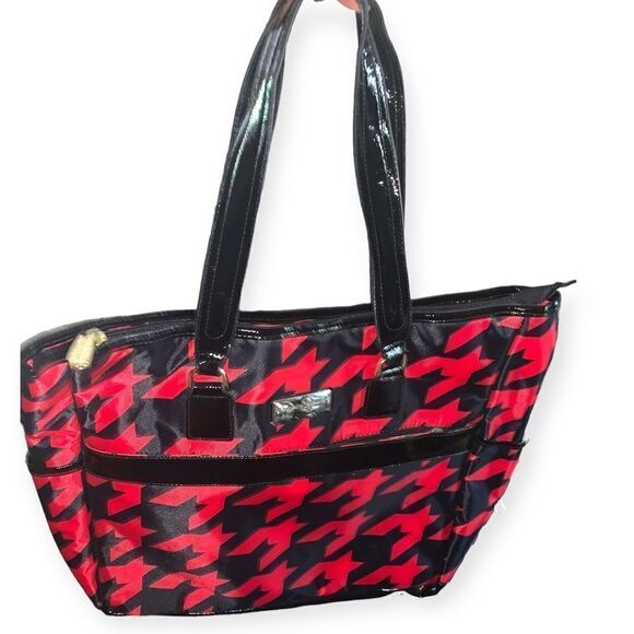 Jessica Simpson houndstooth computer tote bag - Picture 1 of 4